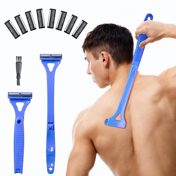 ETbyto Back Shavers for Men with Foldable Long Ergonomic Handle: