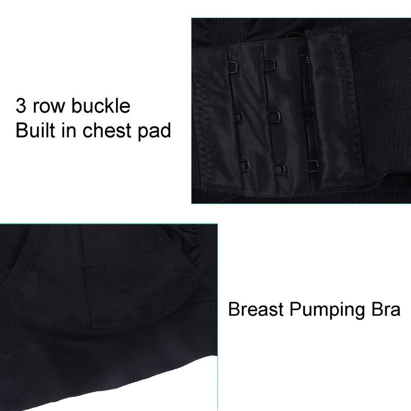 Hands Free Breast Pump Bra Adjustable Soft Breathable Pumping Nursing