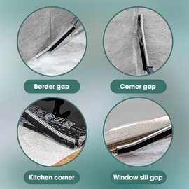 Crevice Cleaning Brush -3 Pcs Hard Bristle Brush，Bathroom Gap Brush，Multifunctional Crevice Cleaning Brush for Household Use, HJ-Black