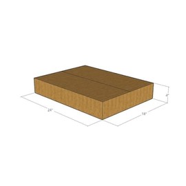 E1 Packaging 24" x 18" x 4" Corrugated Boxes 32 ECT (Pack of 5-24x18x4) | Quality Moving Boxes. Great for Shipping Boxes for Business, Office or Home.