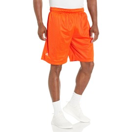 Russell Athletic Men's Mesh Short with Pockets, Burnt Orange, Medium