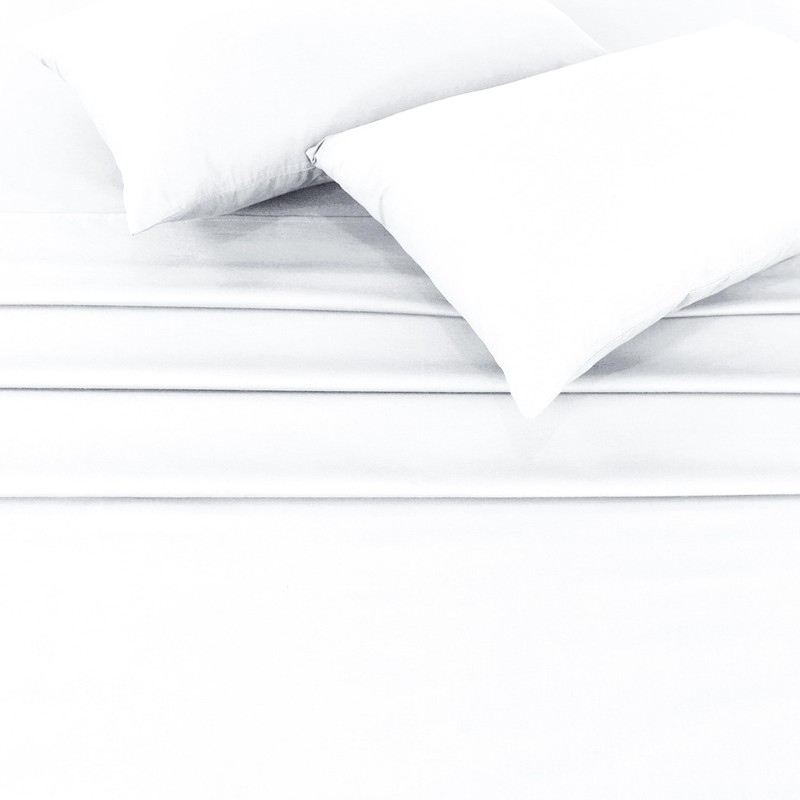 CHARKHAH Polycotton Flat Sheets with Single Double King Size Bed