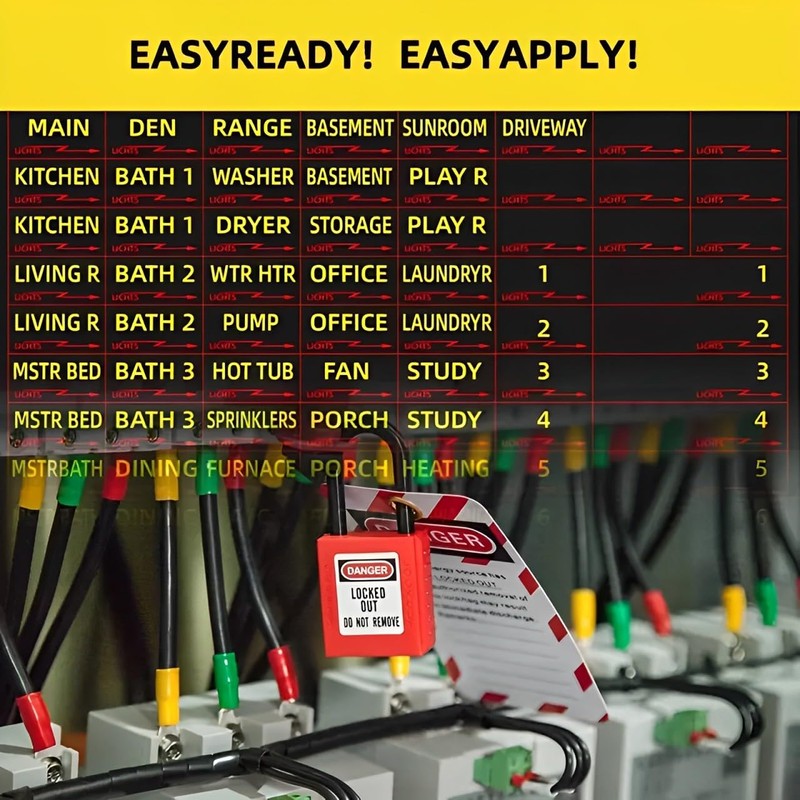 Electrical Box Labels, Breaker Box Labels Stickers, Circuit Breaker Labels