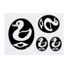 4 x 'Cute Duck with Heart' Temporary Tattoos - Water