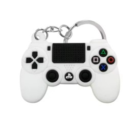 2" Long X 1.25 wide Mini Game Controller Keychain-WHITE- PVC Keychains-NXT DAY S