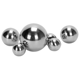 Decorative Ball Swimming Balls Silver Pond Balls for Pond Mini Pond Set of 6 Stainless Steel for Garden Decoration