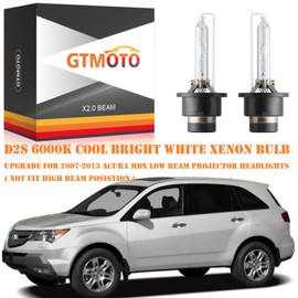 GTMOTO D2S - Bombillas de xenón para faros delanteros Acura MDX RDX RL TL ILX ZDX NSX TSX HID, 6000 K, blanco brillante frío, nuevo D2SC1 OEM 35 W Bi-xenón, 2 unidades