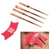 Nasenschatten-Werkzeug, Nasenkonturschablone, Silikon-Eyeliner-Schablone, Gesichts-Make-up-Anleitung mit Pinsel
