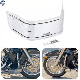 Unbranded Chrome Front Fender Trim Skirt For Harley Touring Electra Glide Road King 80-13