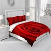 Leleyouzer 3D Red Rose Bed Linen Set, Red Rose Floral