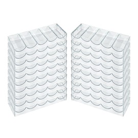 Gamers Lounge Poker Chip Trays - 100-count Clear Acrylic Poker Chip Racks - Chip Storage and Display Case (20)