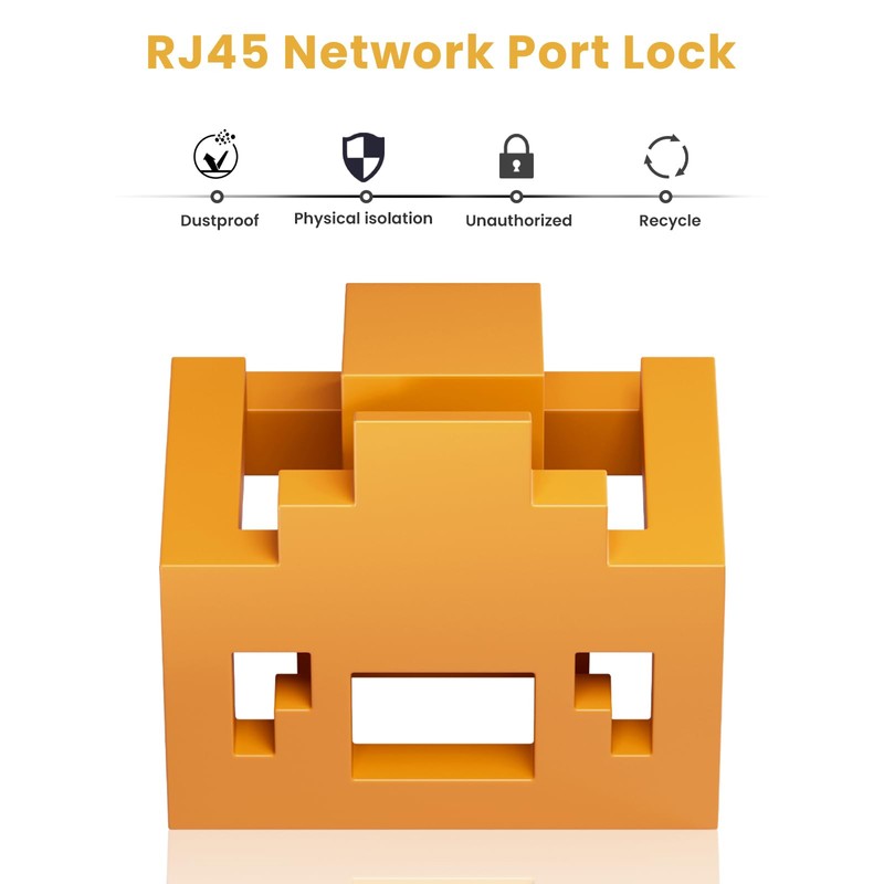 NataLink 24 Pcs RJ45 Port Lock with 2 Key, Locking