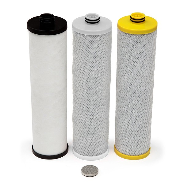 Aquasana Replacement Filter Cartridges for 3-Stage Max Flow Claryum Under Sink Water Filtration System - Filters 99% Of Chlorine - 3 Count - AQ-5300+R