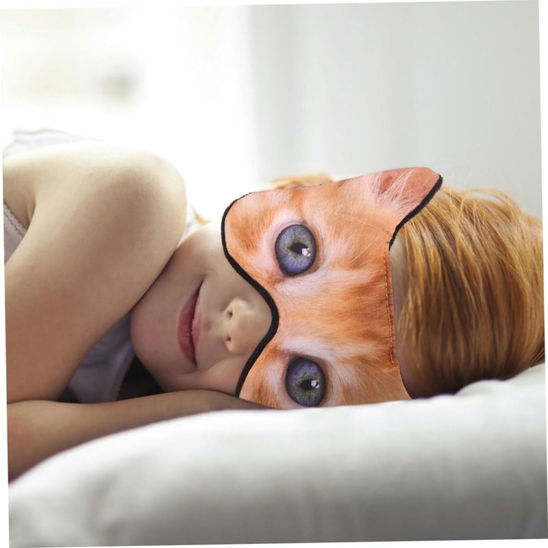 Healeved 2Pcs Cartoon Animal Eye Mask Light Blocking Sleeping Mask