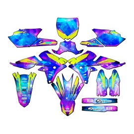 2014-2018 YZ 250 F 4-Stroke Space KADET Galaxy Senge Graphics Complete Kit Compatible with Yamaha