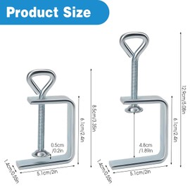 TOTSUN 4 PCS Stainless Steel C Clamps Adjustable C-Clamp 5-48mm Small C-Clamp Joiner Clamp Fastener Woodworking for Construction Works Handmade Woodworking Tools