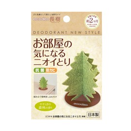 ecodeo エコデオ お部屋の気になるニオイとり 長樹 抗菌 防カビ インテリア 置き型消臭 ツリー型 ゴミ捨て簡単 約2カ月有効 安心に日本製 (10.5×1.1×16cm)