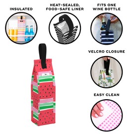 SCOUT Spirit Chillah, Reusable Insulated Wine Bag, Durable, Collapsible, Top Carrying Loop