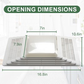 S97013662 Bathroom Fan Cover Grille and Lens Assembly Kit Fits For Broan Nutone 655 656 657 659 695 HFL695 696 Bathroom Exhaust Fan Cover Replacement