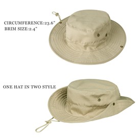 Sun Hats for Men Women Boonie Hat Foldable Fishing Hat UPF 50+ Bucket Hat for Fishing Hiking Garden Safari Beach