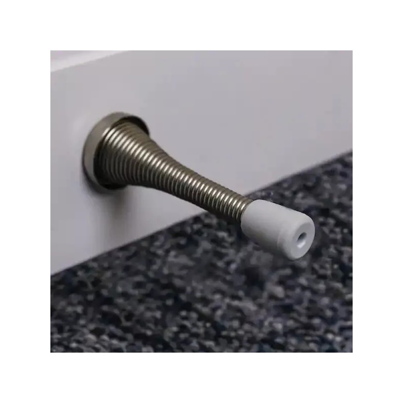 Everbilt 4 inch Chrome Spring Door Stop Door Bumper with