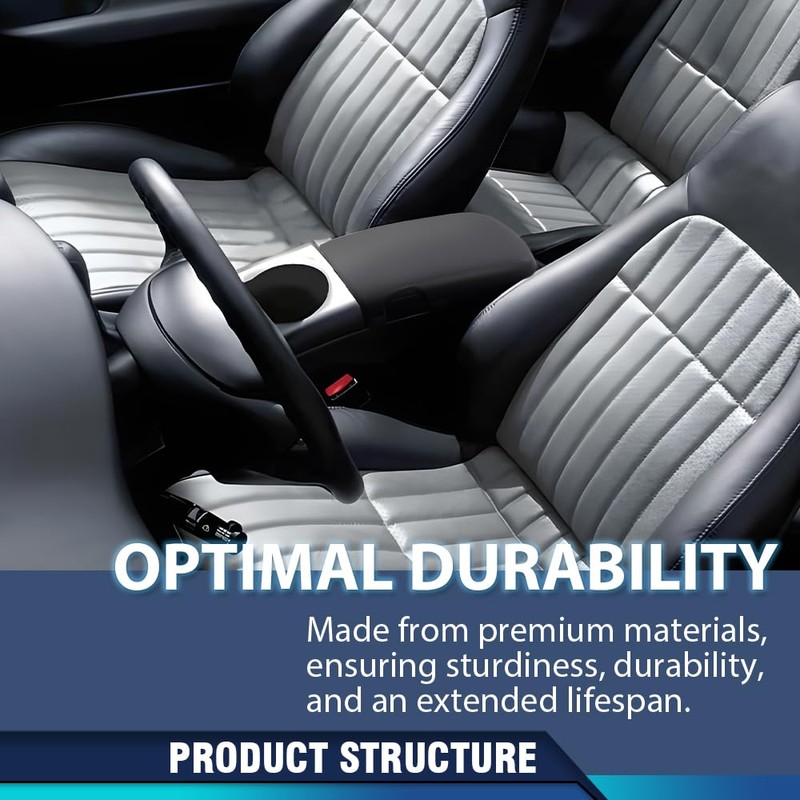 PIT66 Center Console Armrest Lid Cover Leather Beige Compatible with