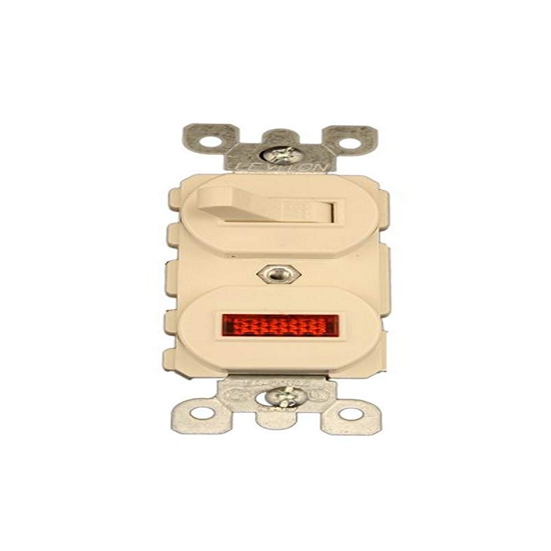 Leviton 5226-T 15 Amp, 120 Volt, Duplex Style Single-Pole, Neon