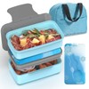 WHALEHOUSE Double-Layers Bento Box for Adults, 45OZ Lunch Box with