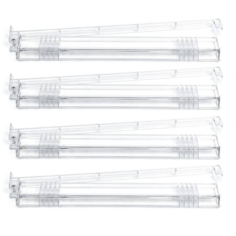 Clear Mahjong Racks with Pushers, Non-Slip Set of 4 Mahj