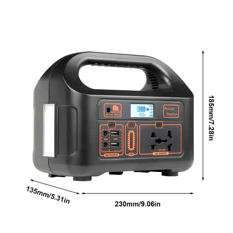 KEPEAK Portable 150W Power Station Solar Generator Backup Power LED
