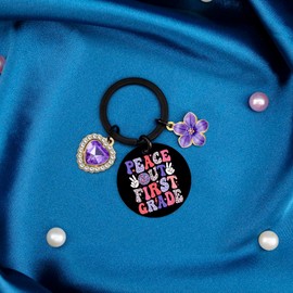 Back to School Gifts Welcome First Day of School Supplies Gifts for Students Bulk Peace Out First Grade Back to School Keychain Stuff Party Favors for Teacher