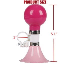 Freefish Kids Bike Horn Bell Bicycle Metal Squeeze Horn Handlebar Ring Horn for Children (Pink)
