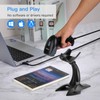 Eyoyo Wired 1D 2D Barcode Scanner with Gooseneck Stand Handsfree/USB