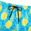 Cozople Swim Trunks with Compression Liner Funny Pineapple Print Bathing