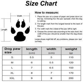 Dricar Dog Shoes, Paw Protection, Outdoor, Pack of 4 Dog Shoes, Waterproof, Dog Shoes, Non-Slip with Reflective Strap, Dog Shoes Winter for Dogs in Small, Medium and Large, Orange, M