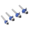 Breezliy 4 Pcs Round Bit Square Face Router Bit Diameter