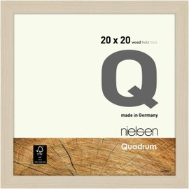 nielsen Quadrum Wooden Maple Photo Frame 20 x 20 cm Portrait & Landscape Format Real Glass