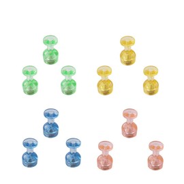 D.RECT Magnetic Set of 12, Colourful (Multicoloured), Plastic, Strong, Fridge, Whiteboard, Office