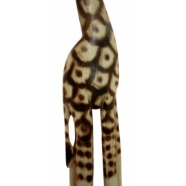 Balikraft Balinese Wood Handicraft Large Safari Giraffe Animal Figurine 39.75"H