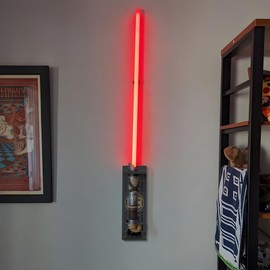 poceton Lightsaber Wall Mount, Lightsaber Stand with Galactic Empire Logo, Lightsaber Wall Mount Holder for Lightsaber Display and Storage, Ideal Gift for Lightsaber Holder