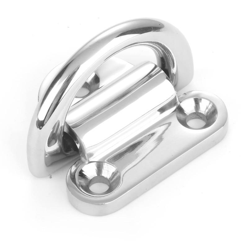 Atibin Heavy Stainless Folding Pad Eye Sail Steel D Ring