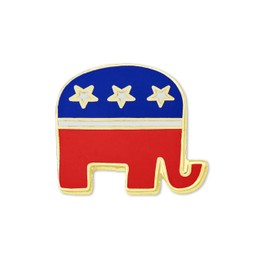 Apex Imports Republican Party Elephant Political Enamel Lapel Pin 1"