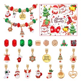 2 Pack Christmas Bracelets, Advent Calendar Jewelry, Girls Charm Bracelets, Christmas Blind Box, Christmas Advent Calendar, DIY Jewelry Bracelet