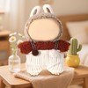 Plush Doll Clothes Set, Stylish Brown Top & Small Fur