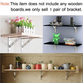 Shelf Holder, Heavy Duty Rack Brackets, Heavy Duty Angle, Multifunctional Metal Shelf Holder, Flower Shelf, Bracket for Garden, Home Decoration