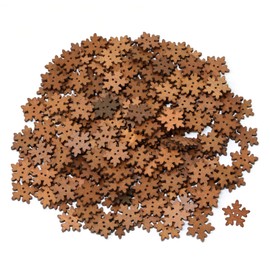 Honbay 200PCS Wooden Snowflake Buttons 2 Holes Buttons Antique Brown Sewing Buttons Decorative Buttons for Skirts, Gloves, Sweaters, Shirts, Hats, Scarves, Headbands, Scrapbooking, Craft Projects