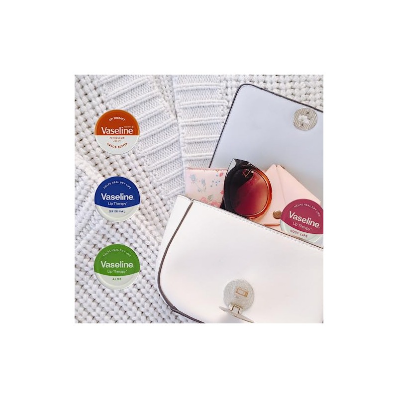 Vaseline 4 x Lip Balm - Petroleum Jelly - Lip