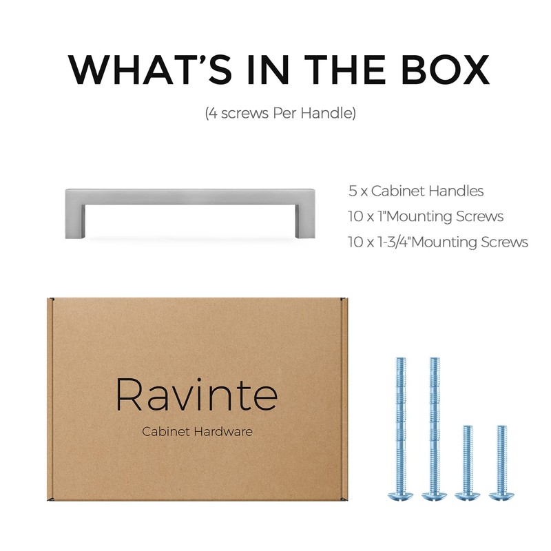 Ravinte 5 Pack Solid 5 Inch Center to Center Slim