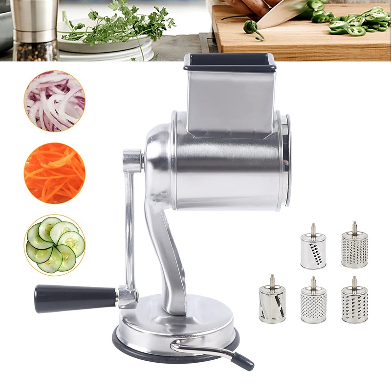 Drum Grater Stainless Steel Vegetable Cutter Kitchen Manual Vegetable Slicer
