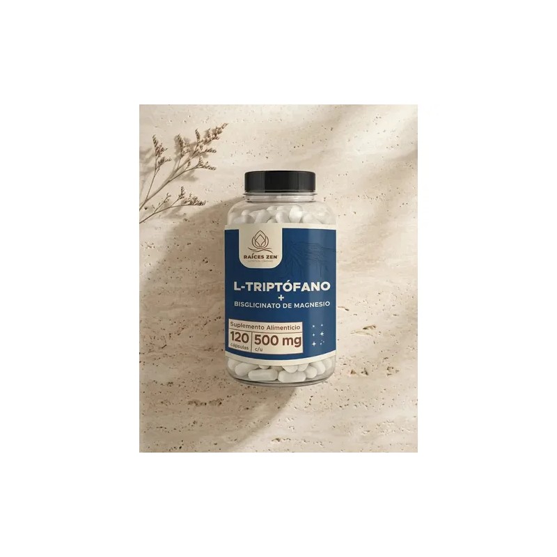 L-triptófano + Bisglicinato De Magnesio Raices Zen 120 Caps Sin